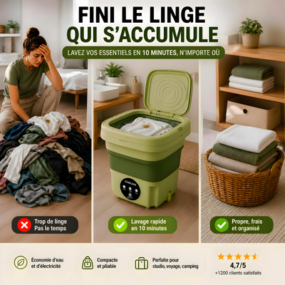 Lavez vos vêtements n’importe où, en quelques minutes